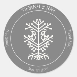 Tree of Life Wedding Dankeschön Sticker