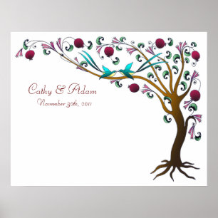 Tree of life wedding Poster -7 pomegranates