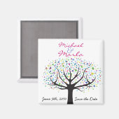 Tree of Life Wedding Save the Date Magnet (Vorderseite/Rückseite)