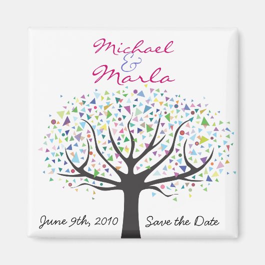 Tree of Life Wedding Save the Date Magnet (Vorne)