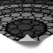 Tree of life - Yggdrasil - Dot Art Grayscale Poster (Ecke)