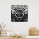 Tree of life - Yggdrasil - Dot Art Grayscale Poster (Küche)