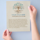 Tree of life - Yggdrasil - Gold and Painted Leaves Flyer (Hand)