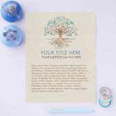 Tree of life - Yggdrasil - Gold and Painted Leaves Flyer (Einzeln)