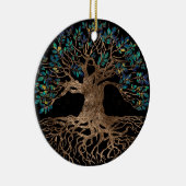 Tree of life - Yggdrasil Golden and Marble ornamen Keramik Ornament (Rechts)