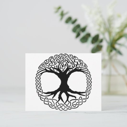 Tree of Life Yggdrasil Norse wicca mythology Postkarte (Stehend Vorderseite)