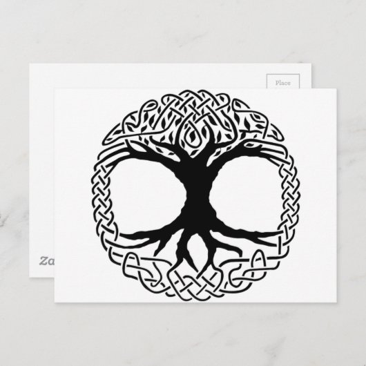 Tree of Life Yggdrasil Norse wicca mythology Postkarte (Vorne/Hinten)