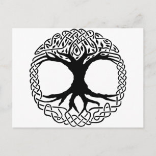 Tree of Life Yggdrasil Norse wicca mythology Postkarte