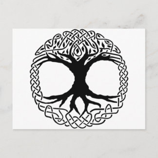 Tree of Life Yggdrasil Norse wicca mythology Postkarte