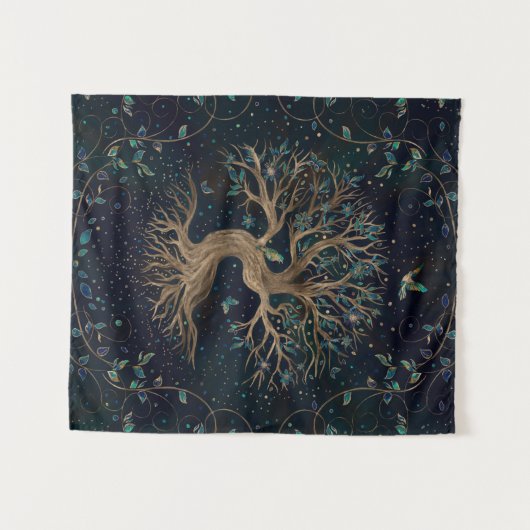 Tree of Life - Yggdrasil Wandteppich (Vorderseite (Horizontal))