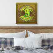 Tree of Life Yin Yang Gold Leinwanddruck (Insitu (Schlafzimmer))
