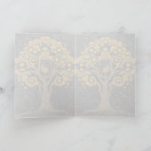 Tree of Life Yin Yang Orange Greeting/Note Card Karte (Innenseite)