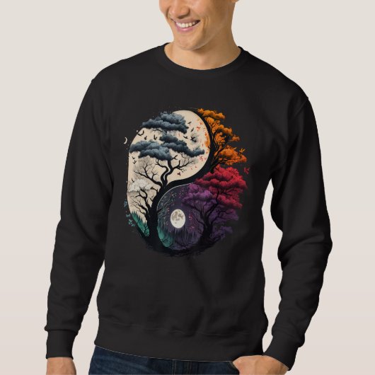 Tree of Life Yin Yang Sweatshirt (Vorderseite)