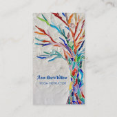 Tree of Life Yoga Trainer Business Card Visitenkarte (Vorderseite)