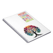 Tree of Positive Vibes Notebook Notizblock (Rechte Seite)