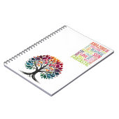 Tree of Positive Vibes Notebook Notizblock (Linke Seite)