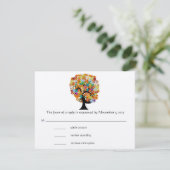 Tree of Promise - Whimsical Trees - RSVP Cards Karte (Stehend Vorderseite)