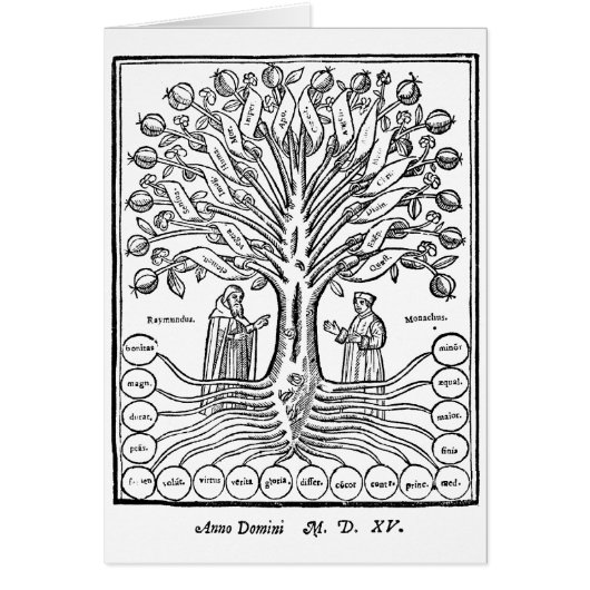 Tree of Science Greeting Card (Vorne)