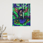 "Tree of Secrets" Fairy Dragon Fantasy Forest Art Poster (Küche)