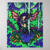 "Tree of Secrets" Fairy Dragon Fantasy Forest Art Poster (Vorne)