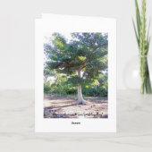 Tree of Wisdom-Grußkarten Feiertagskarte (Rückseite)