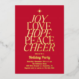 Tree of Words Foil Feiertag Einladung