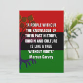 TREE OHNE ROOTS Marcus Garvey Black History Karte (Stehend Vorderseite)