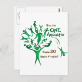 Tree One Ancestor Postkarte (Vorne/Hinten)