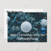 Tree Ornament White Christmas Anpassen Postcard Postkarte (Vorne/Hinten)