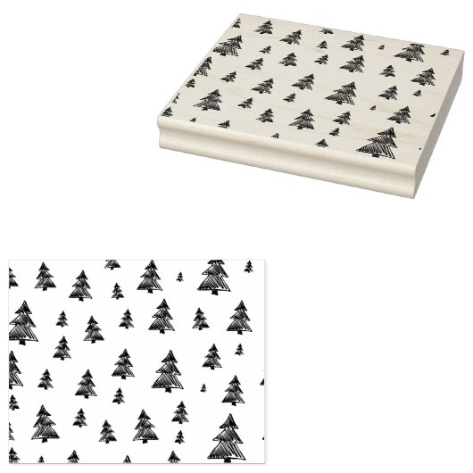 Tree pattern Christmas Gummistempel (Stempel)