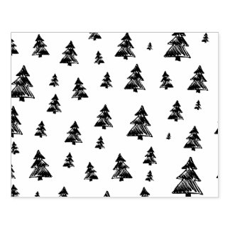 Tree pattern Christmas Gummistempel