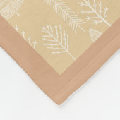 Tree pattern reindeer snowman orange beige name fleecedecke (Ecke)
