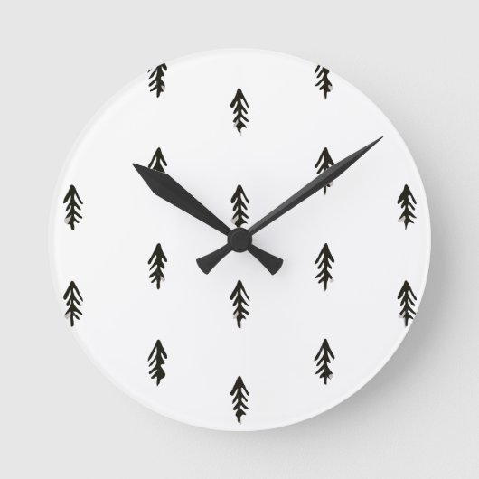 Tree Pattern Runde Wanduhr (Vorderseite)