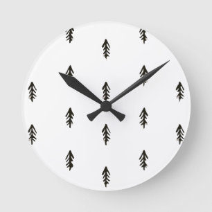 Tree Pattern Runde Wanduhr