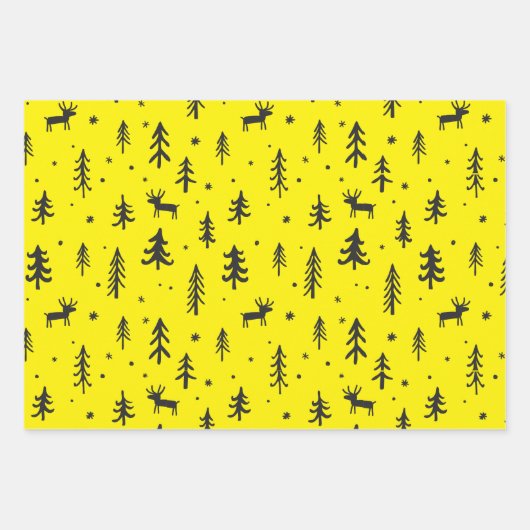 Tree Pattern Weihnachtswrapping Papers Geschenkpapier Set (Vorderseite 2)