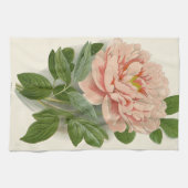 Tree Peony - Elegantes Vintages botanisches Design Geschirrtuch (Horizontal)