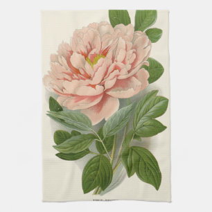 Tree Peony - Elegantes Vintages botanisches Design Geschirrtuch