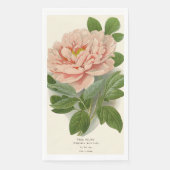 Tree Peony - Elegantes Vintages botanisches Design Serviette (Vorderseite)