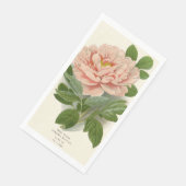 Tree Peony - Elegantes Vintages botanisches Design Serviette (Ecke)