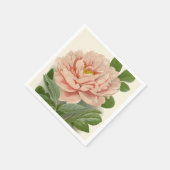 Tree Peony - Elegantes Vintages botanisches Design Serviette (Ecke)
