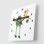 Tree Phrog Clock Quadratische Wanduhr (Winkel)