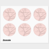 Tree Pink Buchzeichen Sticker (Blatt)