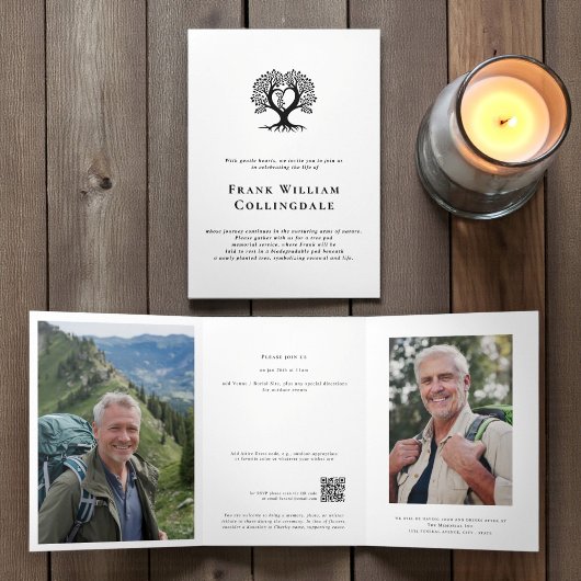 Tree pod Natural Burial Remembranation Einladung