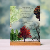 Tree Poem Joyce Kilmer Acrylic Sign Acrylschild (Neutral)
