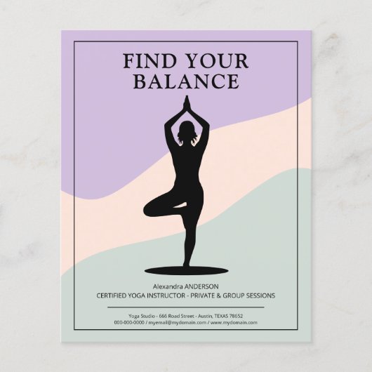 Tree Pose - Clean Yoga Instructor Flyer (Vorne)