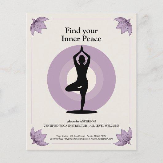 Tree Pose - Yoga Instructor Flyer (Vorne)
