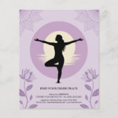 Tree Pose - Yoga Instructor with Lotus Flowers Flyer (Vorne)