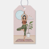 Tree Pose Yoga Stretch Training Frauen Geschenkanhänger (Vorderseite)