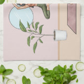 Tree Pose Yoga Vrikshasana Frau Personalisierter N Geschirrtuch (Gefaltet)