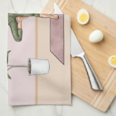 Tree Pose Yoga Vrikshasana Frau Personalisierter N Geschirrtuch (Viertel Falte)